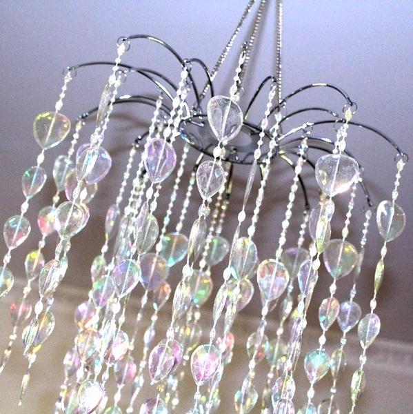 Iridescent Acrylic Bead Chandelier