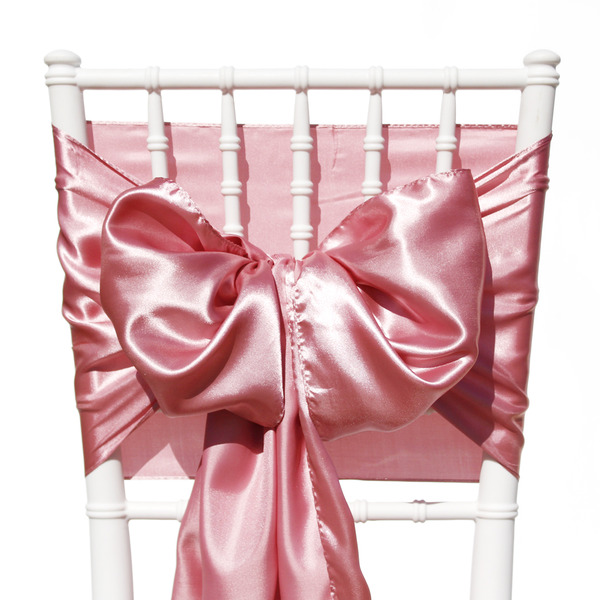 dusty pink chair sashes