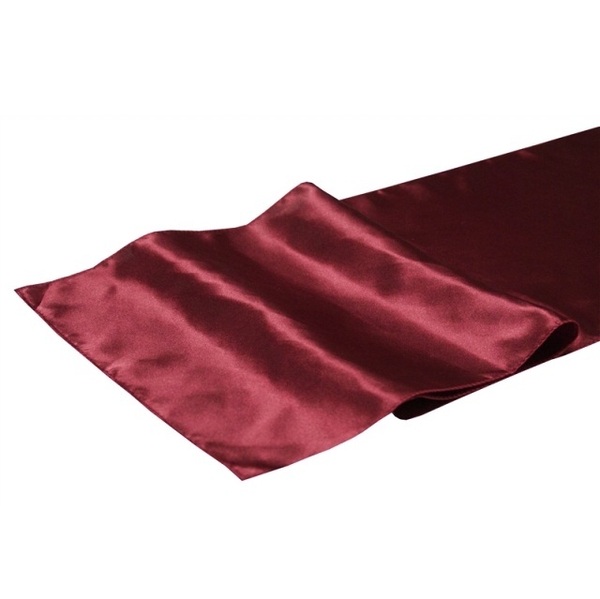 Details About Burgundy Maroon Shining Satin Fabric Table Runner Wedding Party Chair Sash