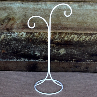 Vintage White Iron Scroll Stand